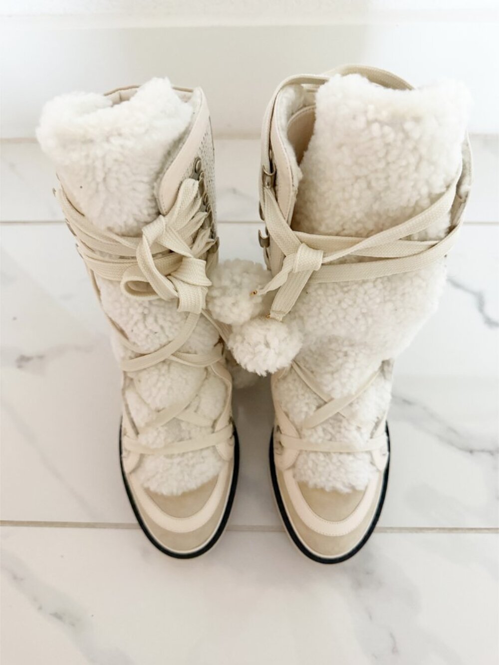 Nicholas Kirkwood Fleece Lined Kira Moon Boots Sz 8 w/ Box - Picture 3 of 11